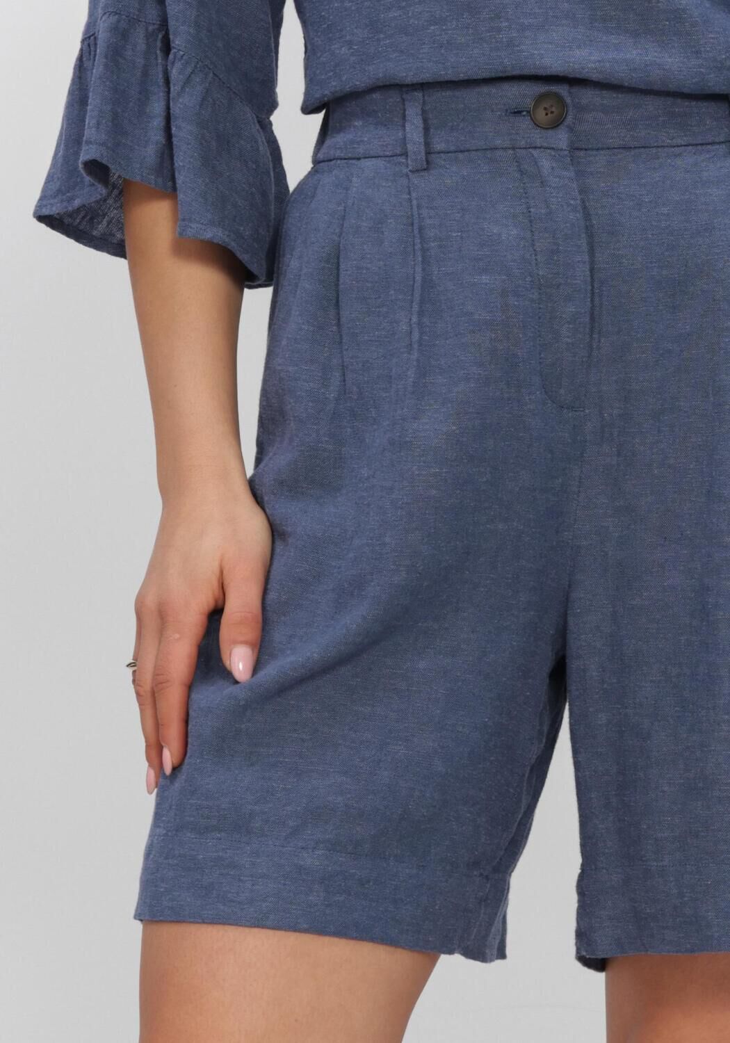 Blauwe MSCH COPENHAGEN Broeken/jumpsuits MSCHVIANA GINIA HW SHORTS - large