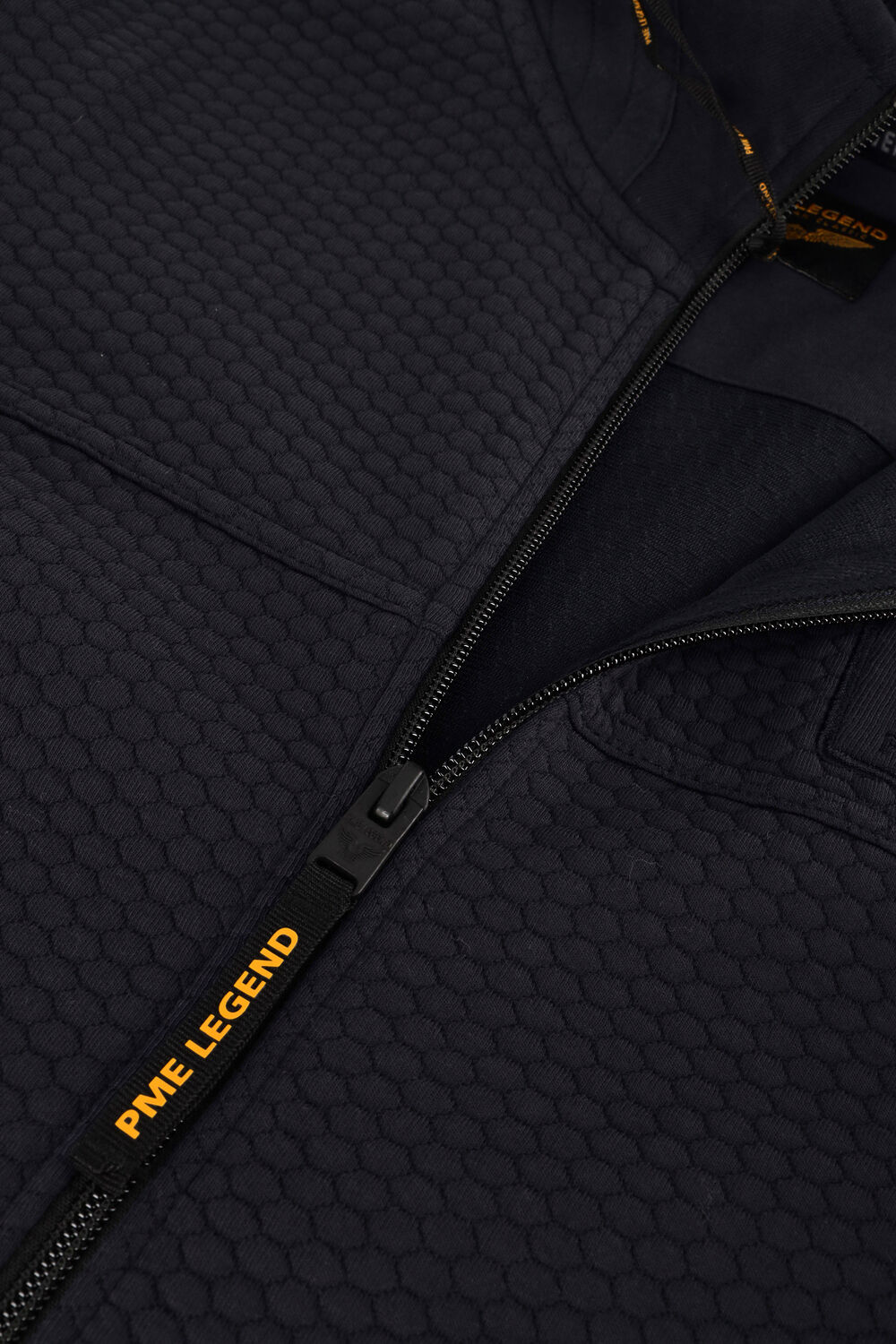 PME LEGEND Gilet ZIP JACKET JACQUARD INTERLOCK SWEAT en bleu - large