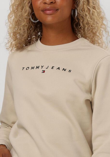 TOMMY JEANS Pull TJW REG LINEAR CREW en beige - large