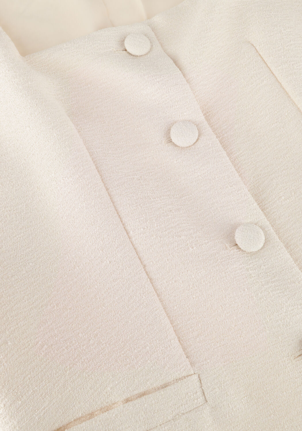 NEO NOIR Gilet LILY BOUCLE WAISTCOAT Blanc - large