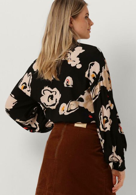POM AMSTERDAM FLOWER GLORY BLACK Blouses en noir - large