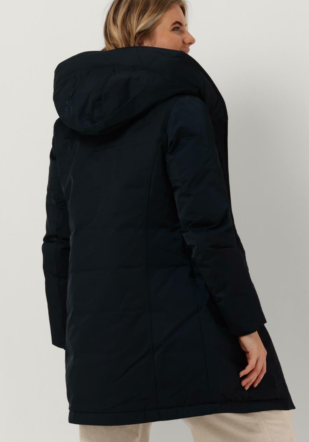Donkerblauwe TOMMY HILFIGER NYLON MIX DOWN HOODED PARKA Omoda