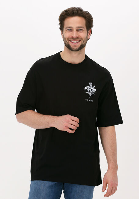 SELECTED HOMME T-shirt SLHLOOSE-PAW SS O-NECK TEE EX en noir - large