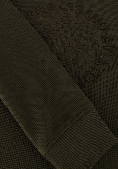 Groene PME LEGEND Trui CREWNECK WAFFLE JERSEY Groene PME LEGEND Trui CREWNECK WAFFLE JERSEY - large