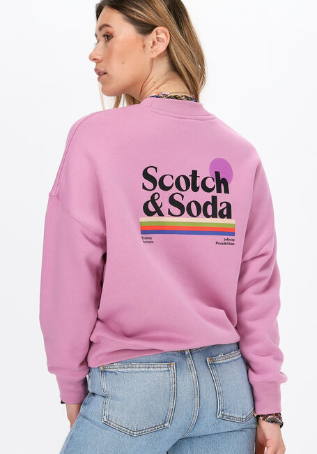 Roze SCOTCH & SODA Sweater OVERSIZED CREWNECK SWEAT WITH  - large