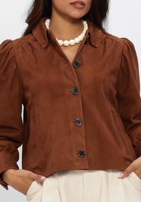 DANTE6 Jack MICAIAH CROPPED SUEDE JACKET en marron - large