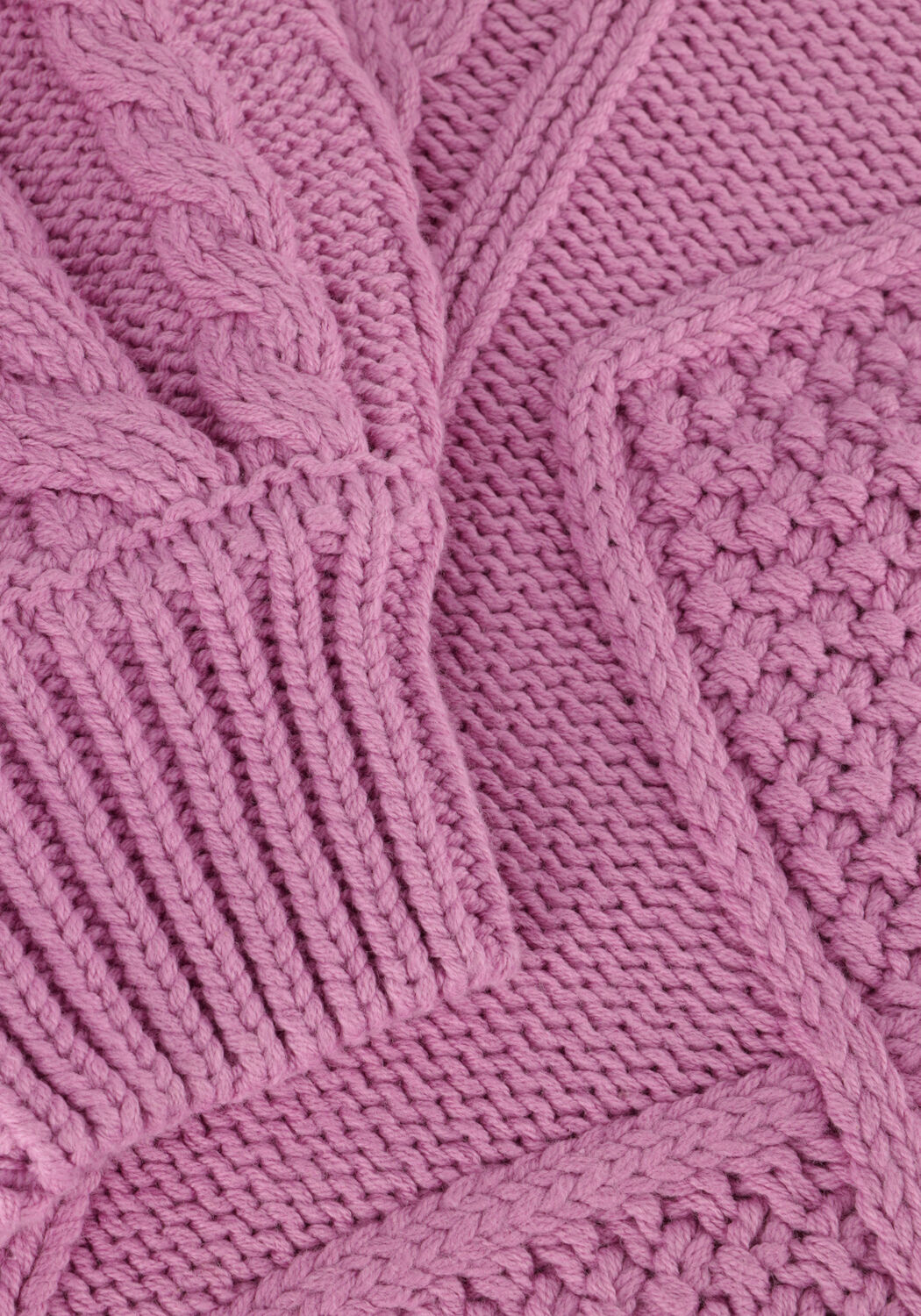 Roze COLOURFUL REBEL Trui OLIVIA CABLE KNITWEAT SWEATER - large