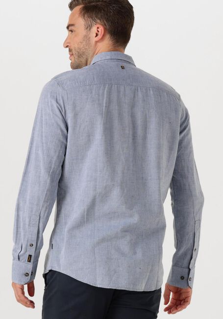 Lichtblauwe PME LEGEND Casual overhemd LONG SLEEVE SHIRT CTN/LINEN - large