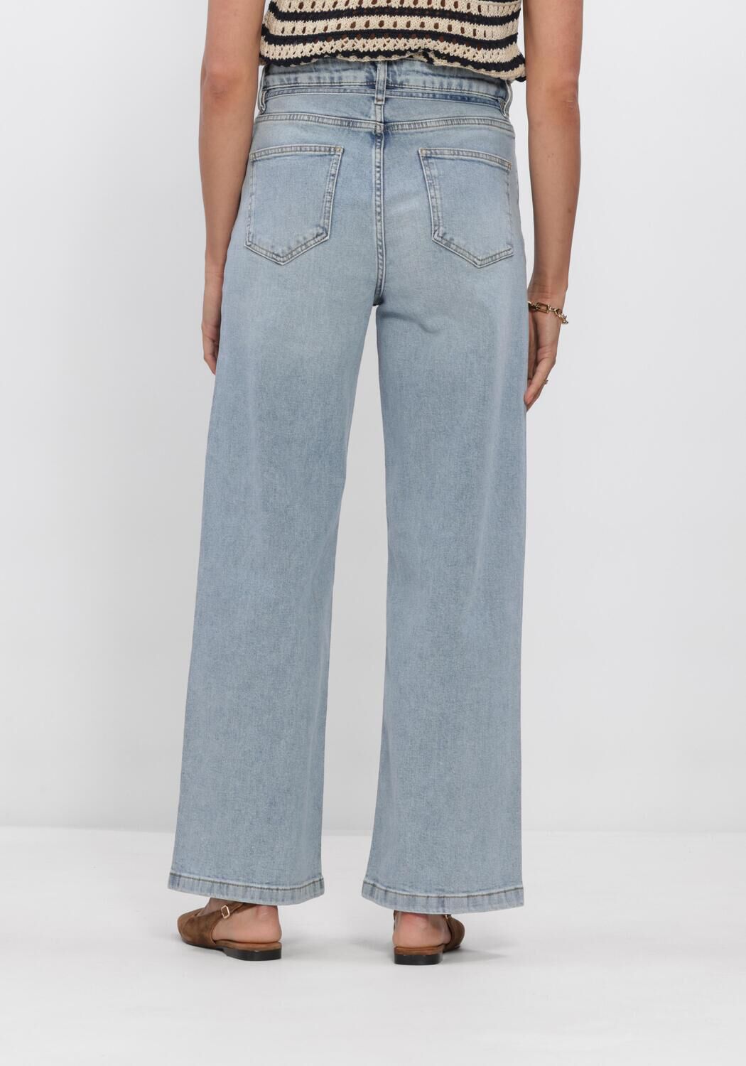 MODSTR&Ouml;M Wide jeans ISOLDEMD SOLID PANTS en bleu - large