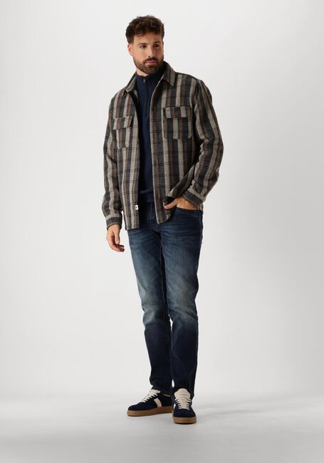 PME LEGEND Pull HALF ZIP COLLAR COTTON MOULINE Bleu foncé - large