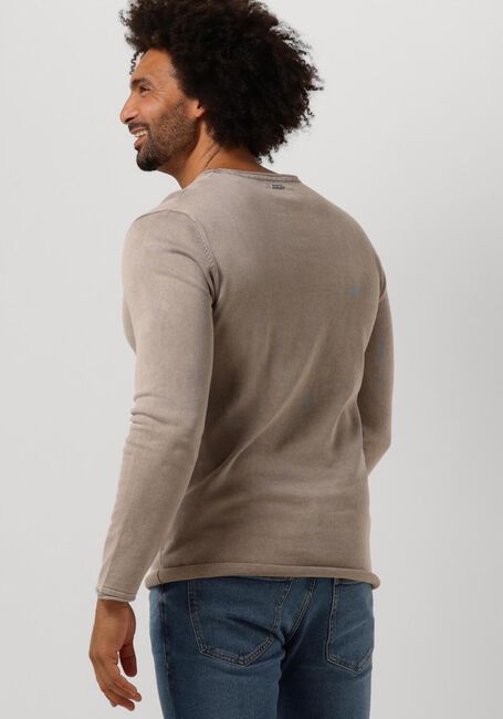 PURE PATH Pull FLAT KNITTED SHIRT WITH SMALL LOGO ON CHEST Sable - large