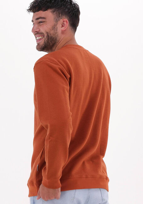 SELECTED MEN Pull SLHRELAXMORELL CREW NECK SWEAT W en marron - large