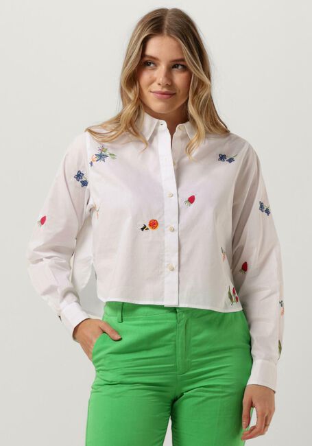 SCOTCH & SODA Blouse EMBROIDERED BOXY FIT SHIRT en blanc - large