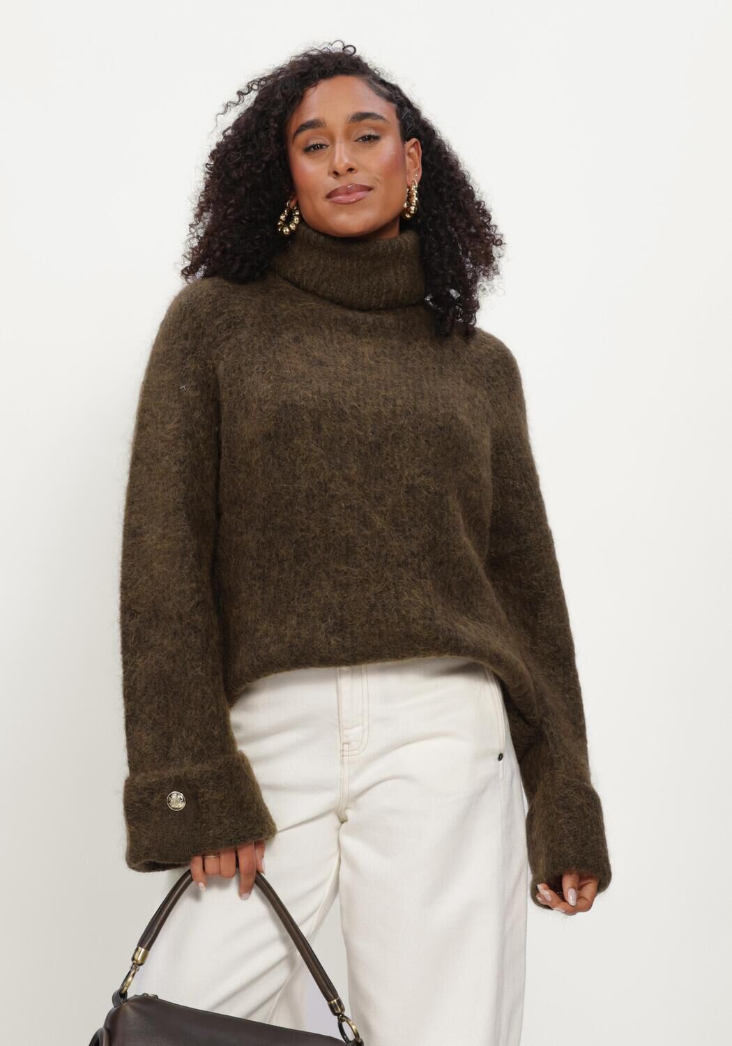 IBANA Col roul&eacute; KIANNA en marron - large