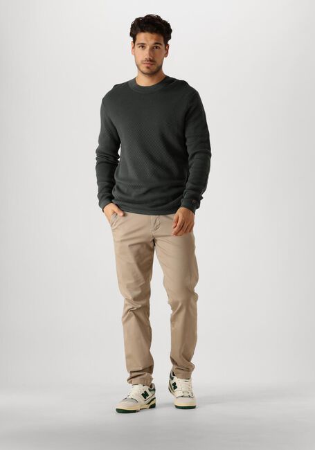 CAST IRON Pull MOCK NECK COTTON MODAL en vert - large