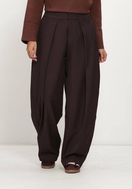 NEO NOIR Pantalon large LUCILLE STRUCTURE PANTS en marron - large