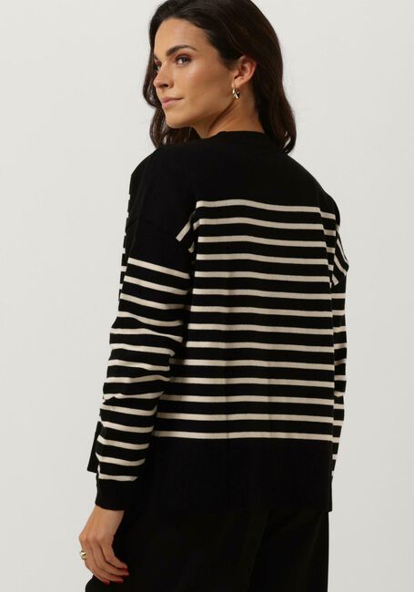 CC HEART Pull CC HEART COLLINGS COMFY STRIPE KNIT BLOUSE en noir - large