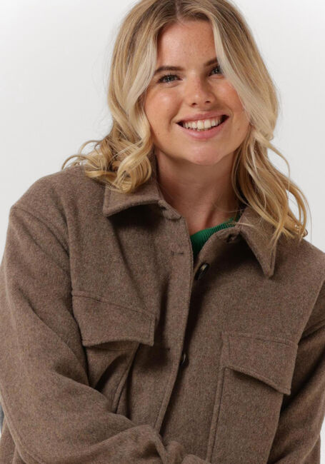 OBJECT Manteau ELLA WOOL COAT en marron - large
