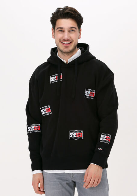 TOMMY JEANS Chandail TJM TIMELESS DISTORTION HOODIE en noir - large