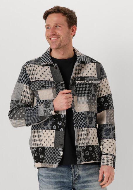 ANERKJENDT Surchemise AKOSCAR PATCHWORK OVERSHIRT en bleu - large