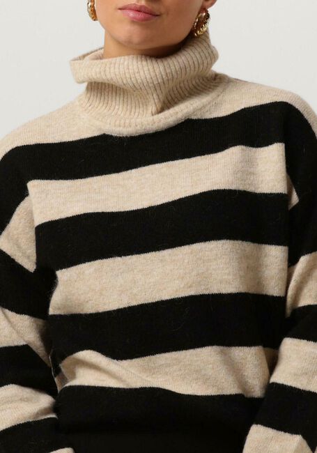 Beige OBJECT Coltrui OBJMINNA L/S ROLLNECK KNIT PULLOVER NOOS - large