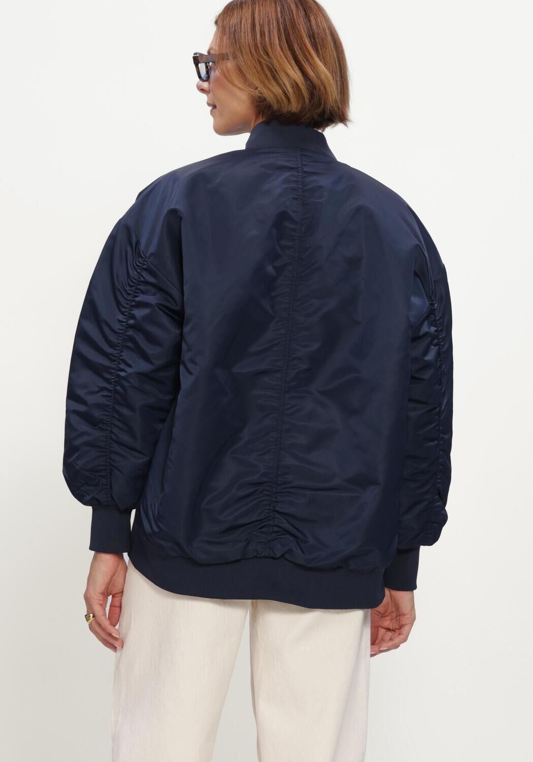 Donkerblauwe MY ESSENTIAL WARDROBE Jack HELGAMW BOMBER JACKET - large