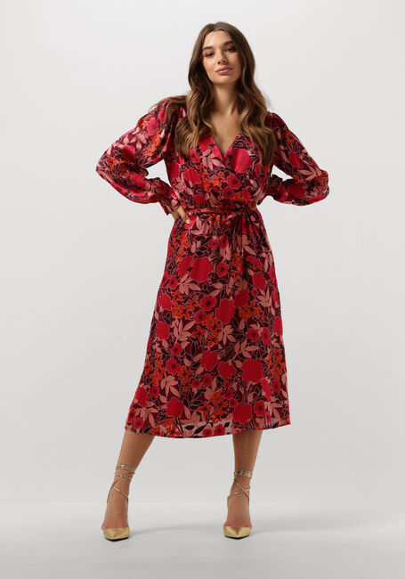 Rode AAIKO Midi jurk LAVINA PES 505 DRESS - large