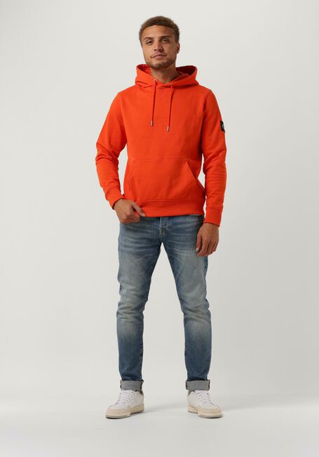 Oranje CALVIN KLEIN Sweater MONOLOGO SLEEVE BADGE HOODIE - large