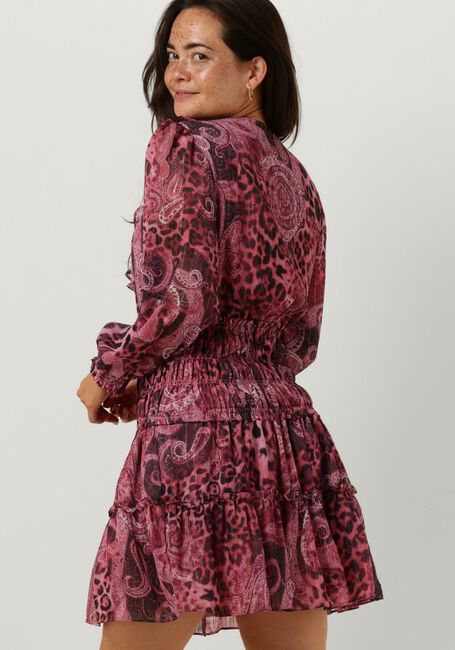 GUESS Mini robe LS LACE UP FLARED LUCY DRESS en rose - large