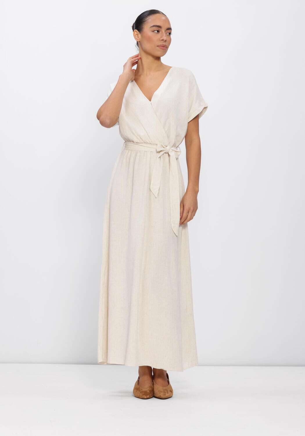 GRACE & MILA Robe maxi SS26110005 en beige - large