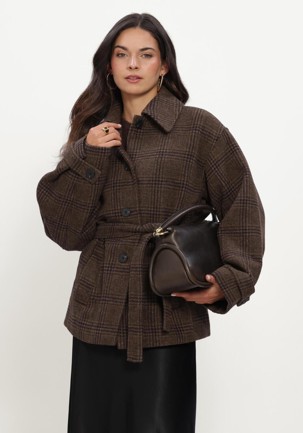 MSCH COPENHAGEN Jack MSCHAMARANDA JACKET CHK en marron - large