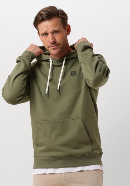 SCOTCH & SODA Chandail ESSENTIAL LOGO BADGE HOODIE en vert - large