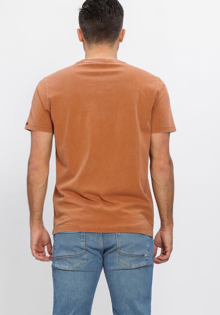 PME LEGEND T-shirt ACID WASH + GARMENT DYE en orange - large