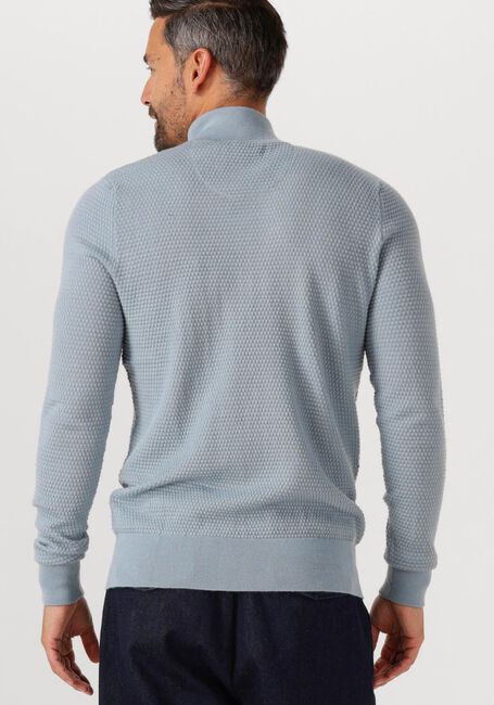 BUTCHER OF BLUE Pull STRUCTURE HALFZIP Bleu clair - large