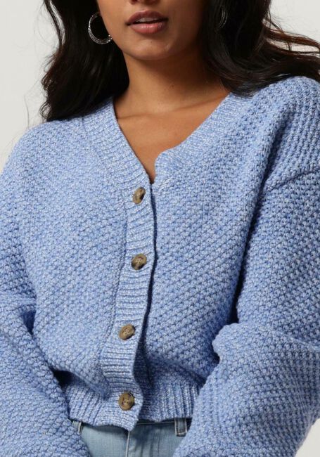 ANOTHER LABEL Gilet ZHOUR KNITTED CARDIGAN L/S en bleu - large