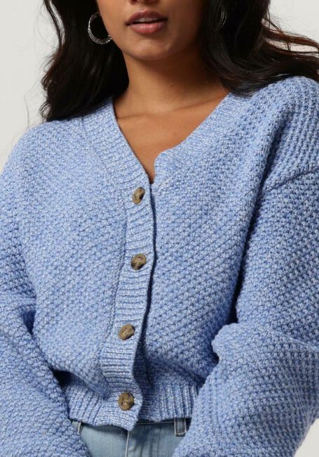 Blauwe ANOTHER LABEL Vest ZHOUR KNITTED CARDIGAN L/S - large