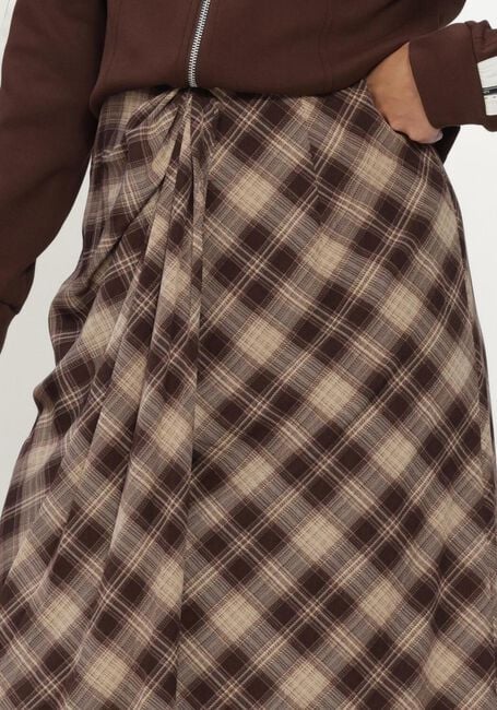 AIMEE THE LABEL HAVANAW6 CHECK SKIRT Jupes en marron - large