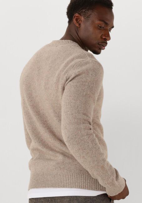 Beige SELECTED MEN Trui SLHNEIL LS KNIT NEPS CREW NECK - large