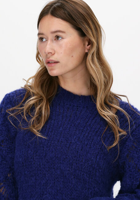 Blauwe JUST FEMALE Midi jurk SAGTA KNIT DRESS - large