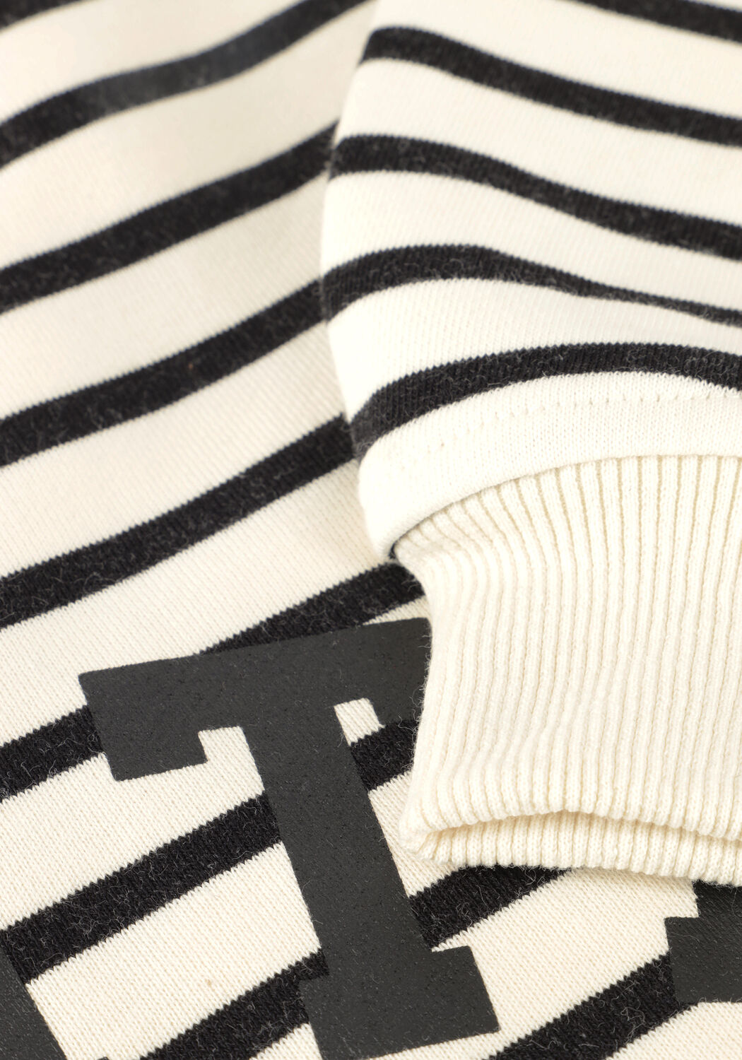 HAUTE L'AMITI&Eacute; Pull STRIPE LOGO SWEAT en blanc - large