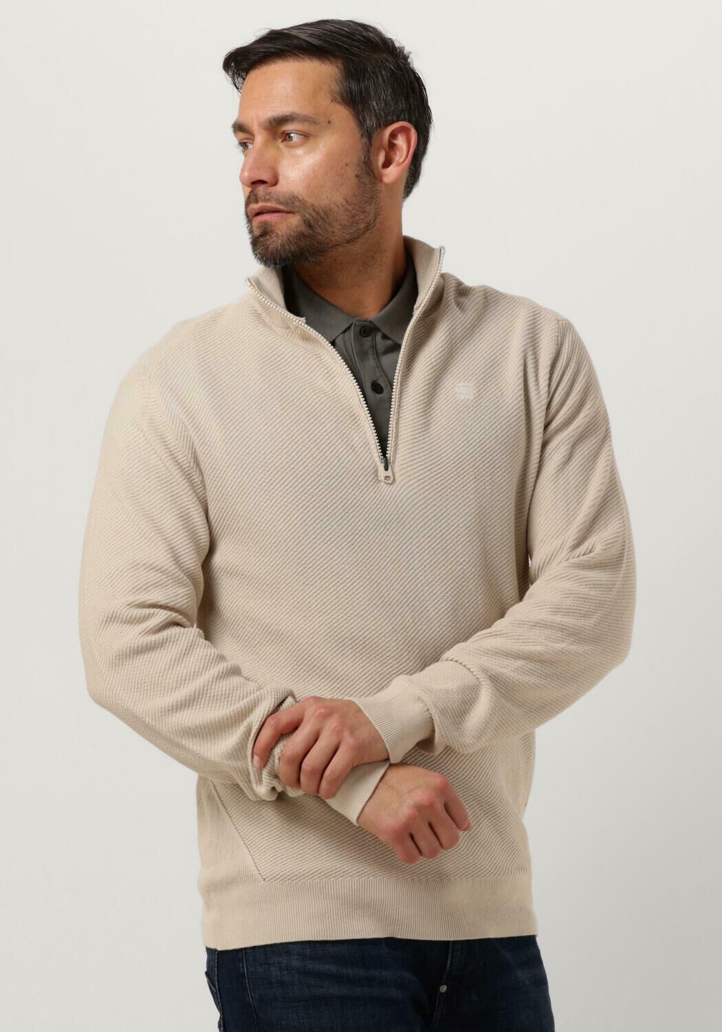 G STAR RAW Pull MOSS SKIPPER KNIT Sable Omoda