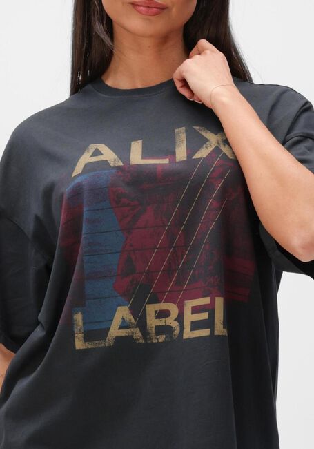 ALIX THE LABEL T-shirt LADIES KNITTED BAND T-SHIRT en gris - large