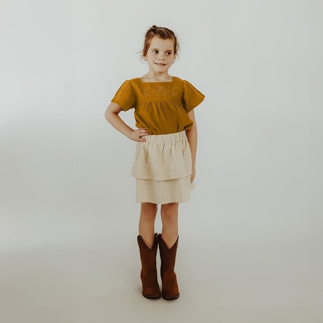 YOUR WISHES Haut PARVATI en jaune - large