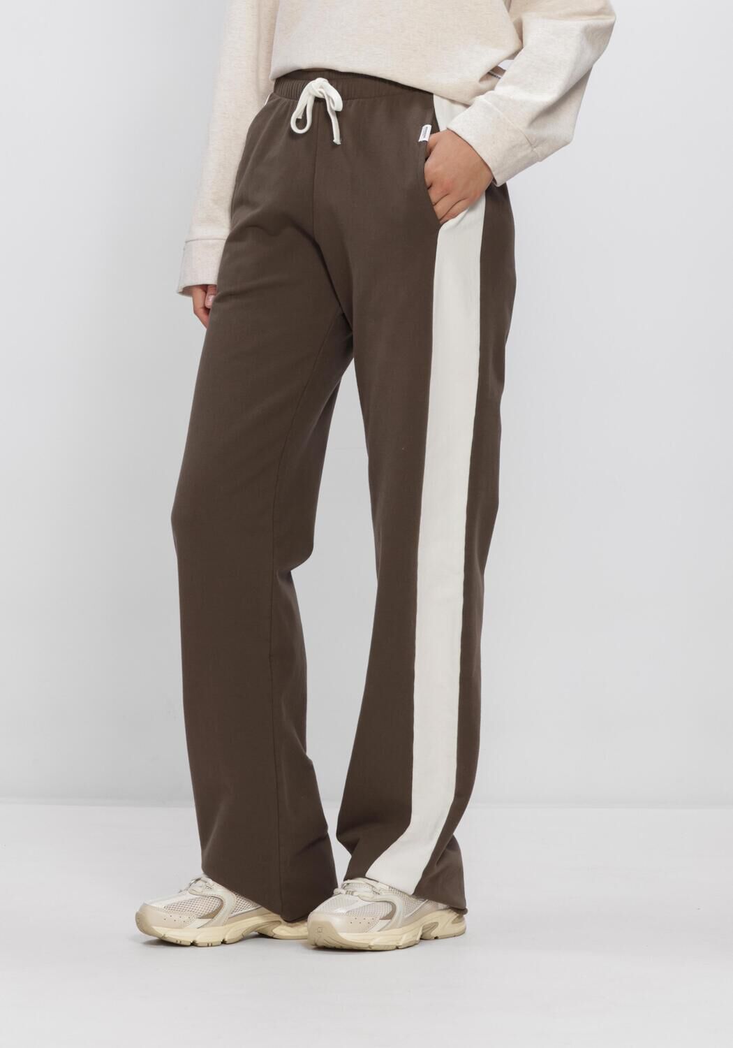 PENN & INK Pantalon large W26F1921 en marron - large