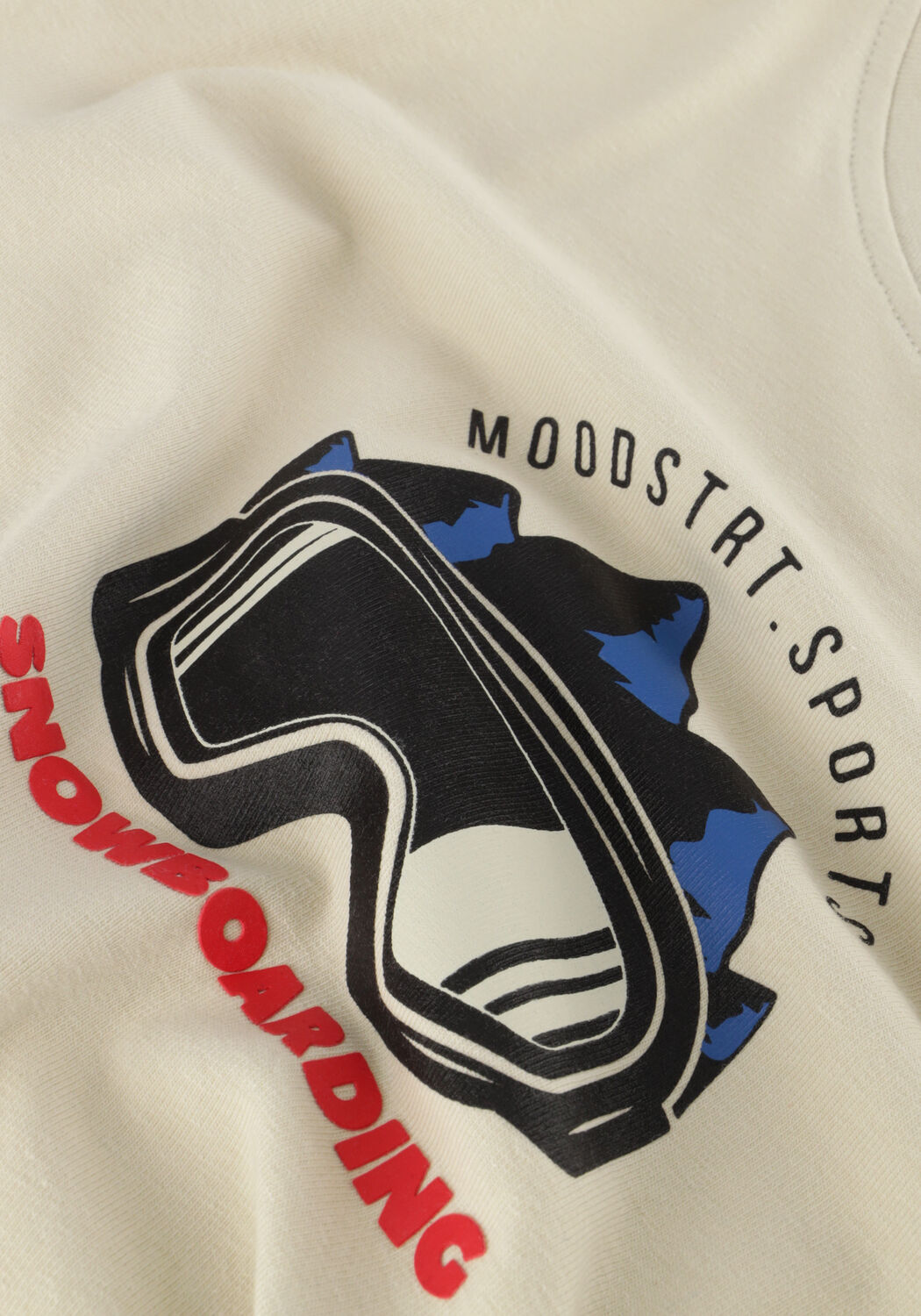 Witte MOODSTREET Polo / T-shirt CHEST PRINT LONGSLEEVE - large