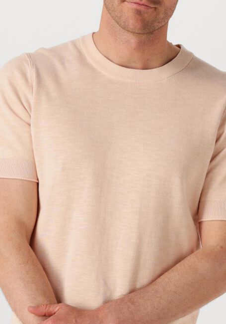 CAST IRON T-shirt COTTON BLEND SLUB Rose clair - large