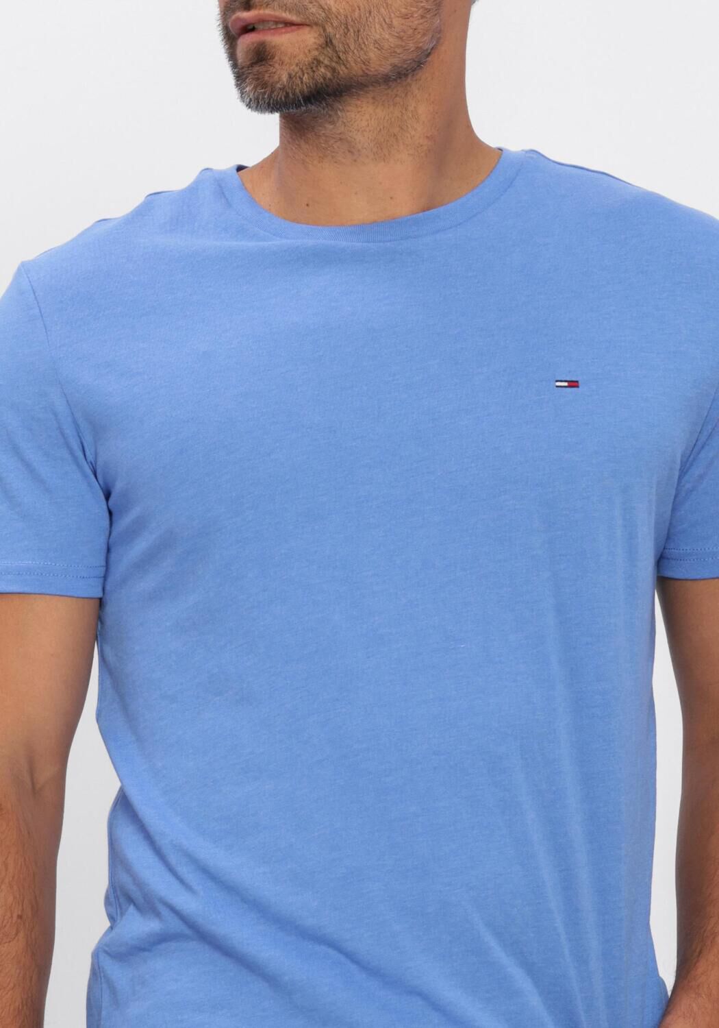 Blauwe TOMMY JEANS T-shirt TJM XSLIM JASPE HTR TEE EXT - large