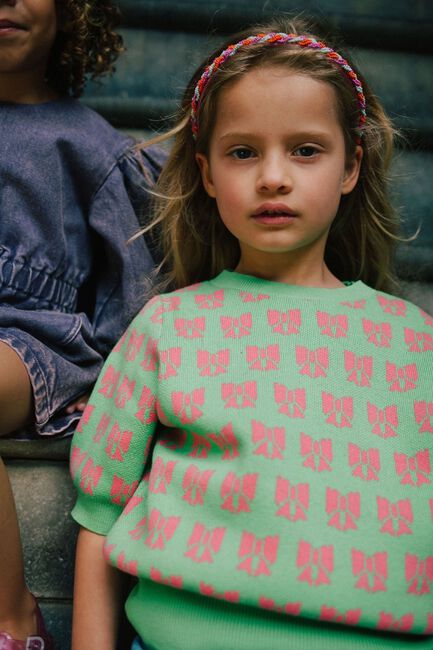 CALL ME FRANKIE Pull BOW KNITTED T-SHIRT en vert - large