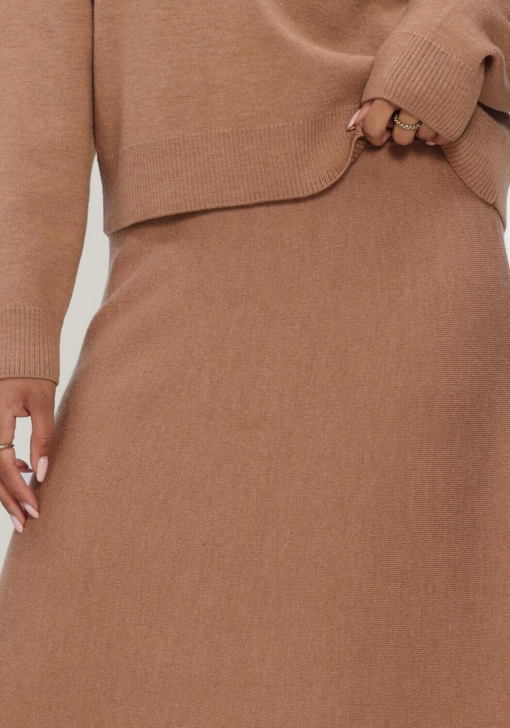 TWIST & TANGO Jupe maxi FELINA KNITTED SKIRT en camel - large