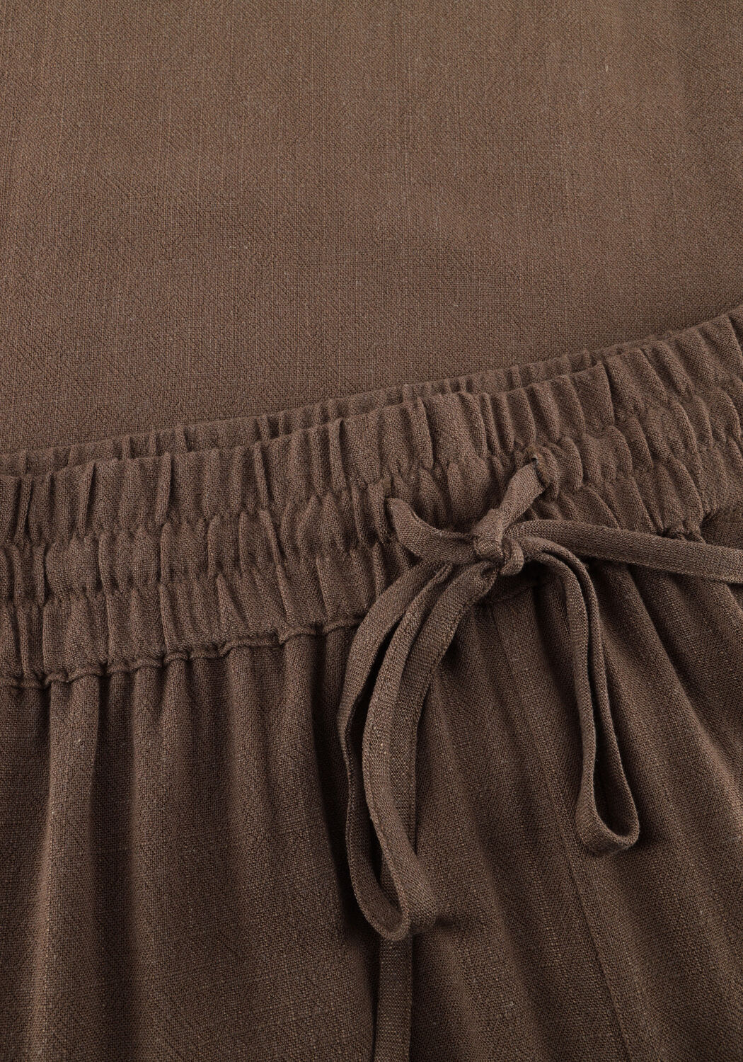 SELECTED WOMEN Pantalon large SLFVIVA-GULIA HW LONG SUN PANT en marron - large